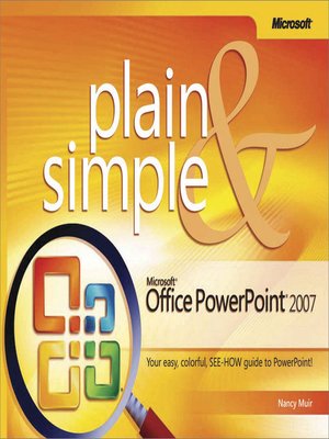 cover image of Microsoft&#174; Office PowerPoint&#174; 2007 Plain & Simple
